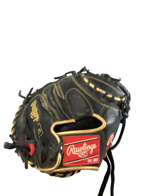 Vist Large View of Product Image Which is Used Rawlings R9 SERIES BB/SB Catchers RH Throw Black 32 1/2"