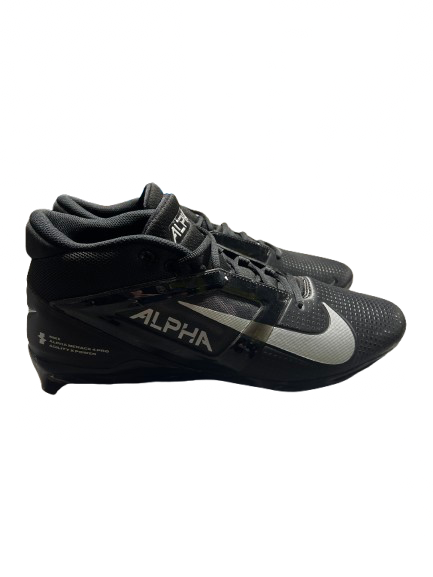 Vist Large View of Product Image Which is Used Nike ALPHA MENANCE 4 PRO SZ 13.0 Adult FB Cleats Black Senior 11.5