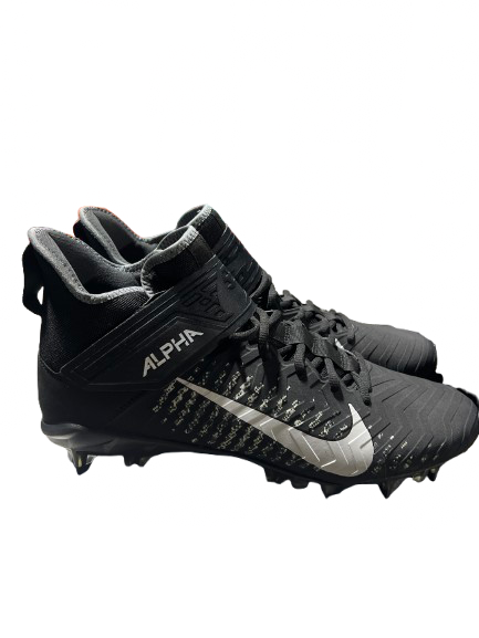 Vist Large View of Product Image Which is Used Nike ALPHA MENANCE PRO 2 SZ 11.5 Adult FB Cleats Black Senior 11.5