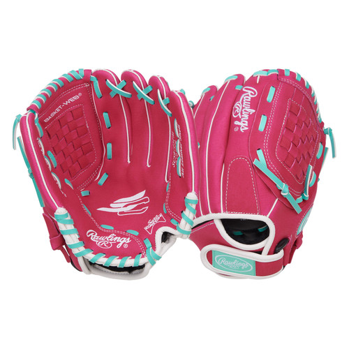 Vist Large View of Product Image Which is New RAWLINGS SURE CATCH FP-10.5" PINK/MINT