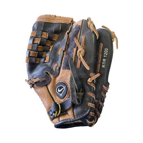 Vist Large View of Product Image Which is Used Nike KDR 1200 BB/SB Glove RH Throw Black 12"