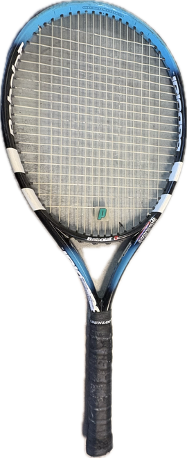 Vist Large View of Product Image Which is Used Babolat DRIVE TEAM Adult Tennis Racquet Carolina Blue 4 3/8"