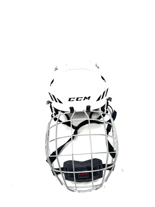 Vist Large View of Product Image Which is Used CCM EXPIRED Helmet Cage Combo White One Size