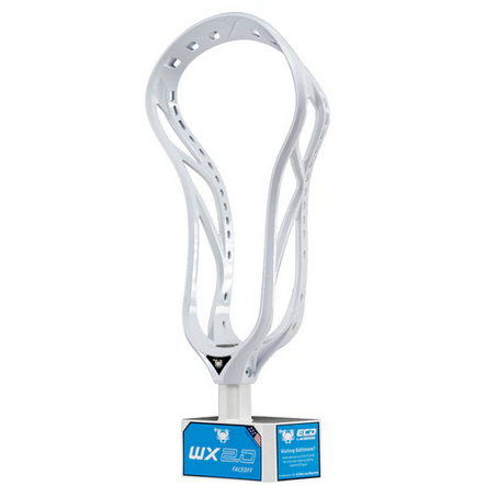 Vist Large View of Product Image Which is New East Coast Dyes WEAPON X 20 UNSTRUNG Mens Lacrosse Head White