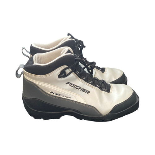 Vist Large View of Product Image Which is Used Fisher Mens SNS XC Ski Boots Silver M 07-07.5 / W 08-08.5