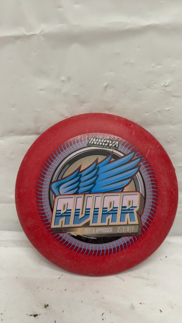 Vist Large View of Product Image Which is Used Innova AVIAR Disc Golf Putter Red 150g