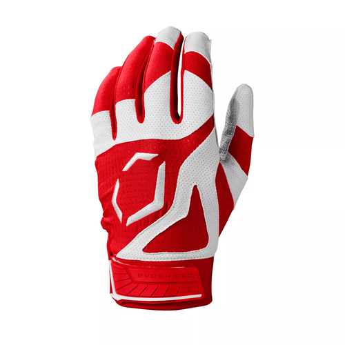 Vist Large View of Product Image Which is New Evoshield SRZ-1 Baseball and Softball Batting Gloves Scarlet- Adult LG