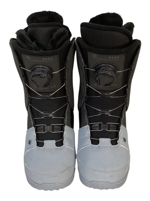 Vist Large View of Product Image Which is Used Ride SAGE BOA Womens Snowboard Boots Grey Senior 6.5