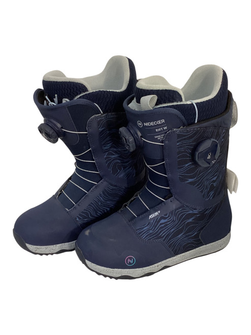 Vist Large View of Product Image Which is Used Nidecker RIFT W Womens Snowboard Boots Navy Blue Senior 7