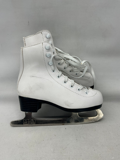 Vist Large View of Product Image Which is Used American Athletic FIGURE SKATES Girls Figure Skate White Junior 02
