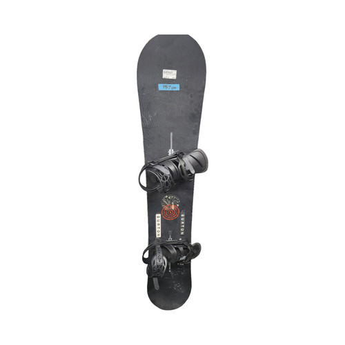 Vist Large View of Product Image Which is Used Burton RIPCORD W/ BURTON MISSION BINDINGS Mens Board/Bindings Black 157 cm