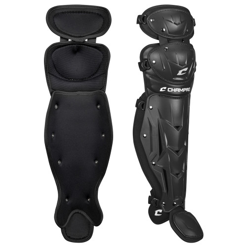Vist Large View of Product Image Which is New Optimus MVP Catchers Leg Guards Blk 12"