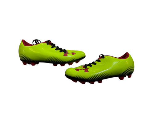 Vist Large View of Product Image Which is Used Under Armour Soccer Cleats Optic Yellow Junior 01