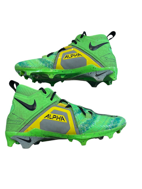 Vist Large View of Product Image Which is Used Nike ALPHA Adult FB Cleats Green Senior 7