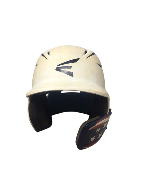 Vist Large View of Product Image Which is Used Easton ELITE X W/JAW GUARD Batting Helmet No Mask White M/L