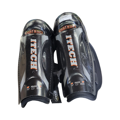 Vist Large View of Product Image Which is Used Itech MATRIX SG 13 Intermediate Shin Guards Black 13"