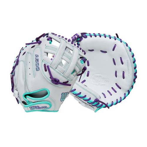 Vist Large View of Product Image Which is Wilson A500 Siren Fastpitch Catcher's Mitt 32" RHT #WBW10356332
