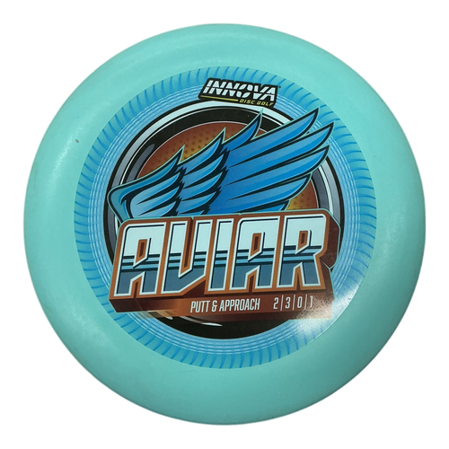 Vist Large View of Product Image Which is Used Innova DX AVIAR Disc Golf Putter Royal Blue 153g