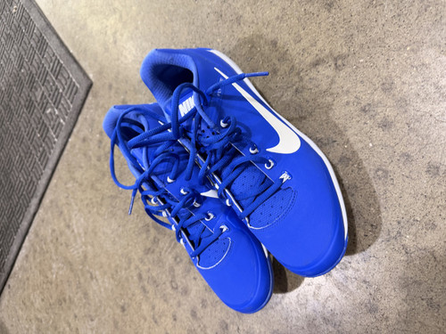 Vist Large View of Product Image Which is Used Nike MAX AIR BASEBALL BB/SB Cleats Black And Sky Blue Senior 8