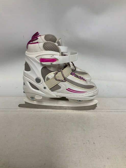 Vist Large View of Product Image Which is Used Lake Placid SUMMIT 1-4 ADJ Girls Softboot Skate White Adjustable