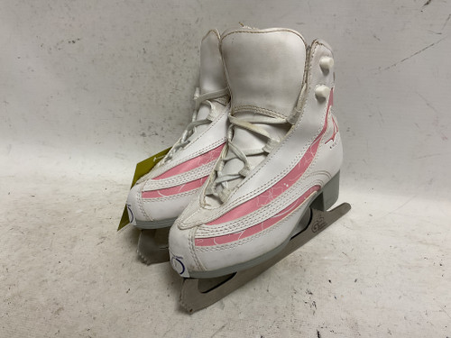 Vist Large View of Product Image Which is Used American Athletic Girls Figure Skate Pink And White Junior 01