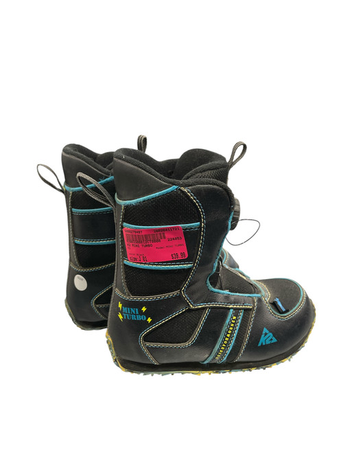Vist Large View of Product Image Which is Used K2 MINI TURBO Boys Snowboard Boots Black Junior 01