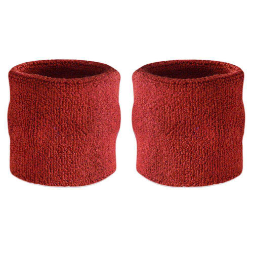 Vist Large View of Product Image Which is New Wristband Pair Maroon, two maroon wristbands