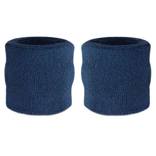 Vist Large View of Product Image Which is New Wristband Pair Navy, two navy blue wristbands