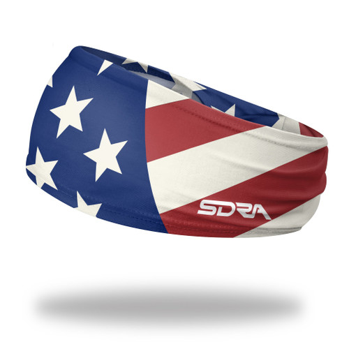 Vist Large View of Product Image Which is New Suddora 3.5" Headband USA Flag, product view