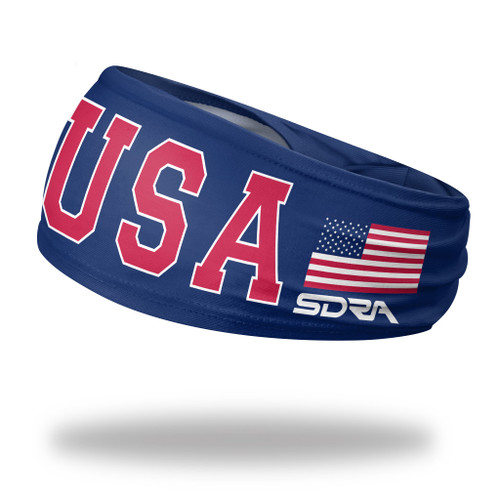 Vist Large View of Product Image Which is New Suddora 3.5" Headband USA Navy, product view