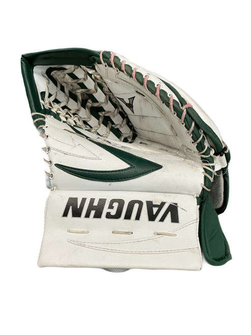Vist Large View of Product Image Which is Used Vaughn 7470 Senior Goalie Catcher White And Green