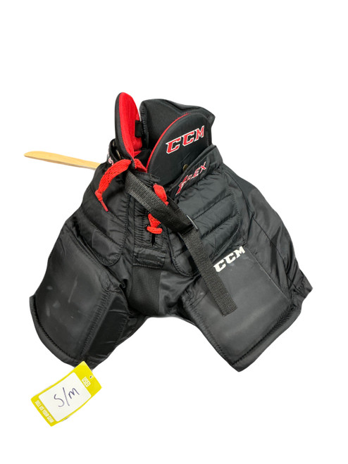 Vist Large View of Product Image Which is Used CCM Y-FLEX Youth Goalie Pant Black S/M