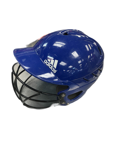 Vist Large View of Product Image Which is Used Adidas ADJ Batting Helmet w/Mask Royal Blue One Size