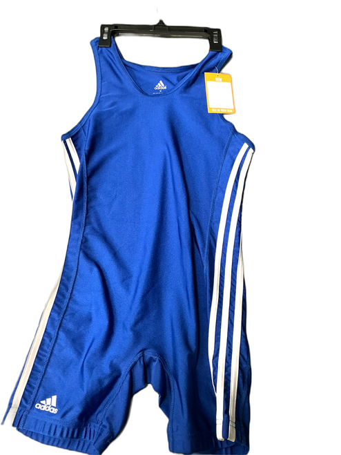 Vist Large View of Product Image Which is Used Adidas SINGLET Wrestling Singlet Royal Blue MD