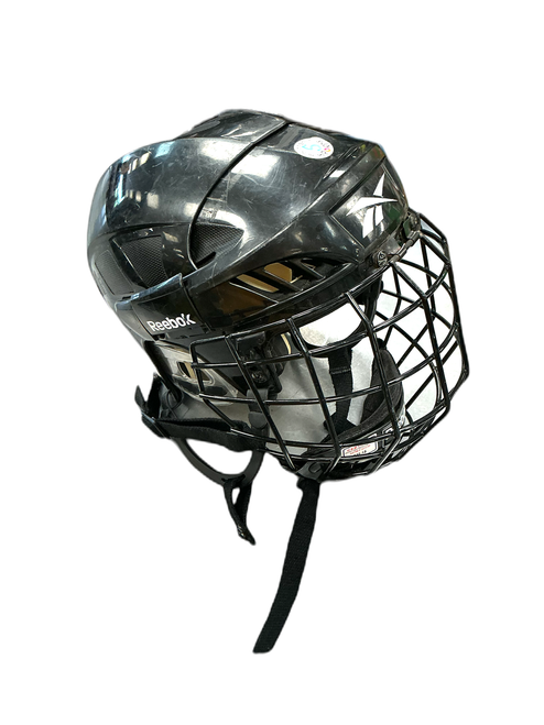 Vist Large View of Product Image Which is Used Reebok 4K Helmet Cage Combo Black SM