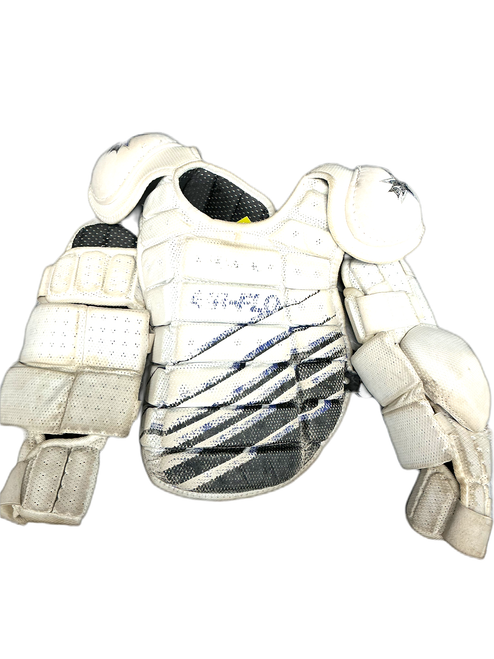 Vist Large View of Product Image Which is Used Mylec AIRFLO Street Body Armor White M/L