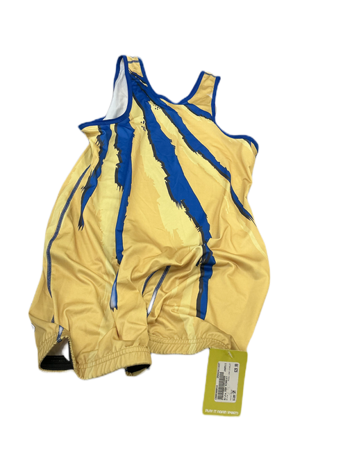 Vist Large View of Product Image Which is Used Brute USA SINGLET Wrestling Singlet Gold SM