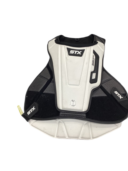 Vist Large View of Product Image Which is Used STX SHIELD 600 Lacrosse Shoulder Pads White MD