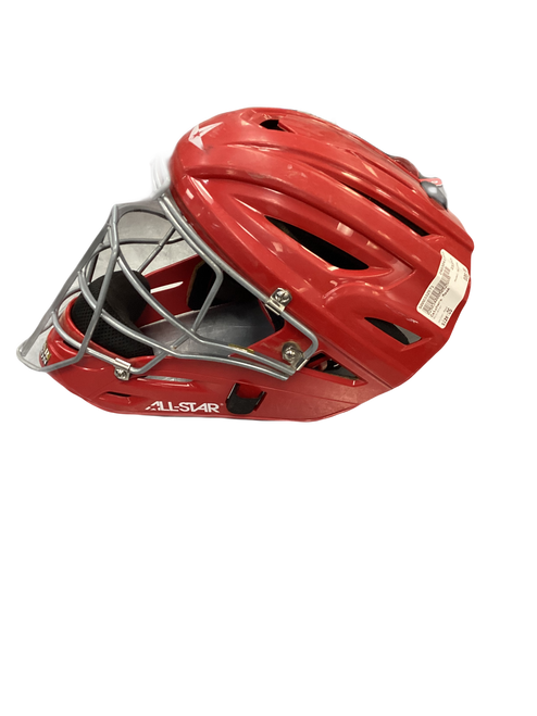 Vist Large View of Product Image Which is Used All-Star MVP2500 Catchers Helmet w/Mask Red One Size