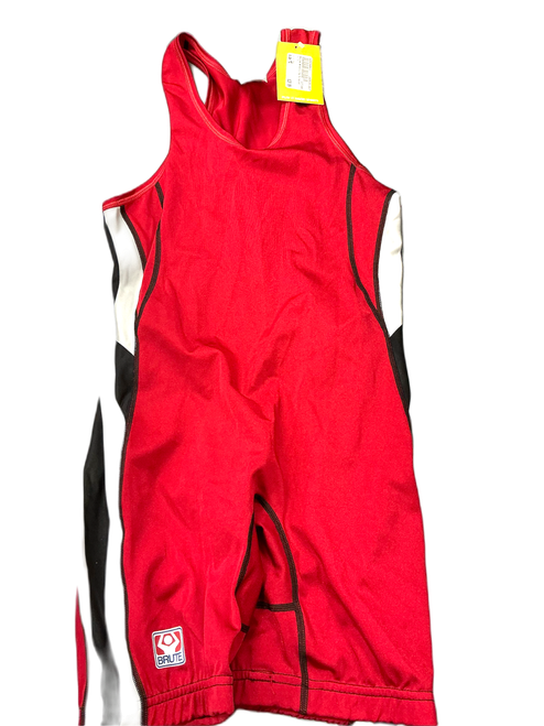 Vist Large View of Product Image Which is Used Brute Wrestling Singlet Red MD