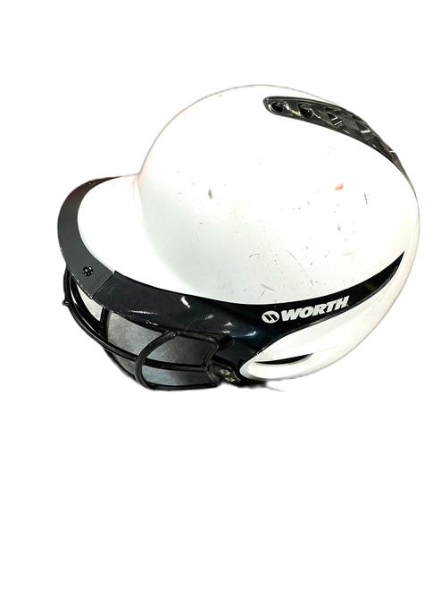 Vist Large View of Product Image Which is Used Worth BATTING HELMET\CAGE Batting Helmet w/Mask White One Size