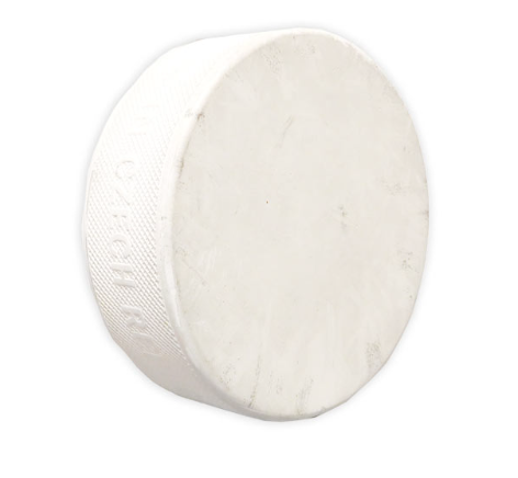 Vist Large View of Product Image Which is White Goalie Training Puck
