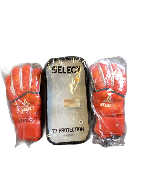 Vist Large View of Product Image Which is Used Select 77 PROTECTION GOAL GLOVE Soccer Goalie Gloves Orange 9