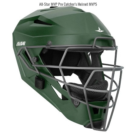 Vist Large View of Product Image Which is Green - 
All-Star MVP-PRO LT Baseball Catcher’s Helmet
