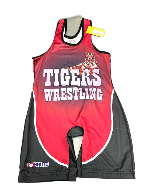 Vist Large View of Product Image Which is Used Brute TIGER SINGLET Wrestling Singlet Maroon LG