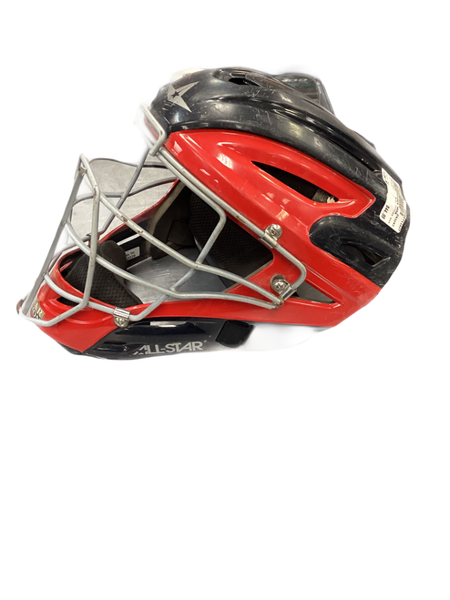 Vist Large View of Product Image Which is Used All-Star CATCHER MASK Catchers Helmet w/Mask Red MD