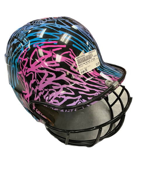 Vist Large View of Product Image Which is Used Adidas BATTING HELMET /CAGE Batting Helmet w/Mask Royal Blue One Size
