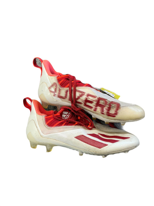 Vist Large View of Product Image Which is Used Adidas Adult FB Cleats Red And White Senior 8