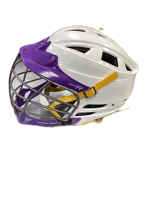 Vist Large View of Product Image Which is Used Cascade CPV-R Lacrosse Helmet White One Size