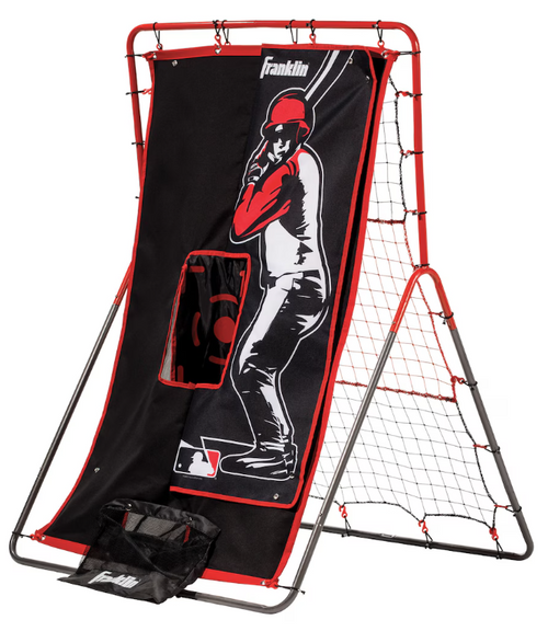 Vist Large View of Product Image Which is MLB Franklin Sports Youth 2-in-1 Switch Hitter Rebounder & Pitching Target